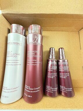 Keranique Scalp Stimulating Shampoo, Conditioner and Lift & Repair Txt Spray